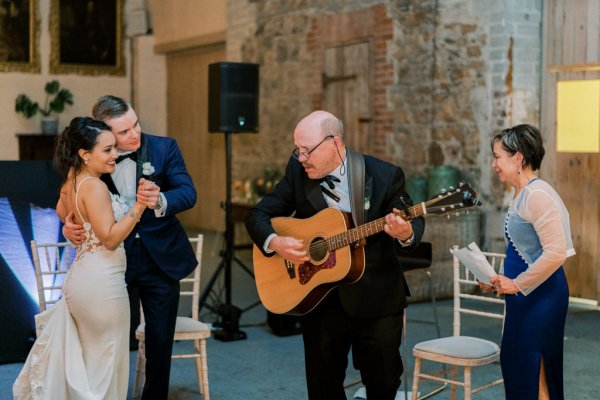 Guitarist wedding band play