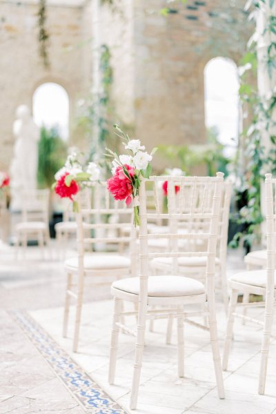 Ceremonial ceremony wedding room interior flower detail