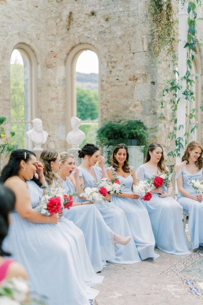 Bridesmaids sitting ceremony