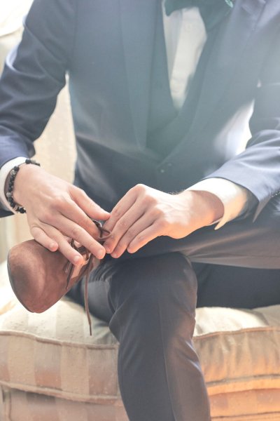 Groom suit shoe detail