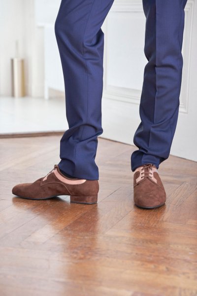 Dancing shoes groom brown suede