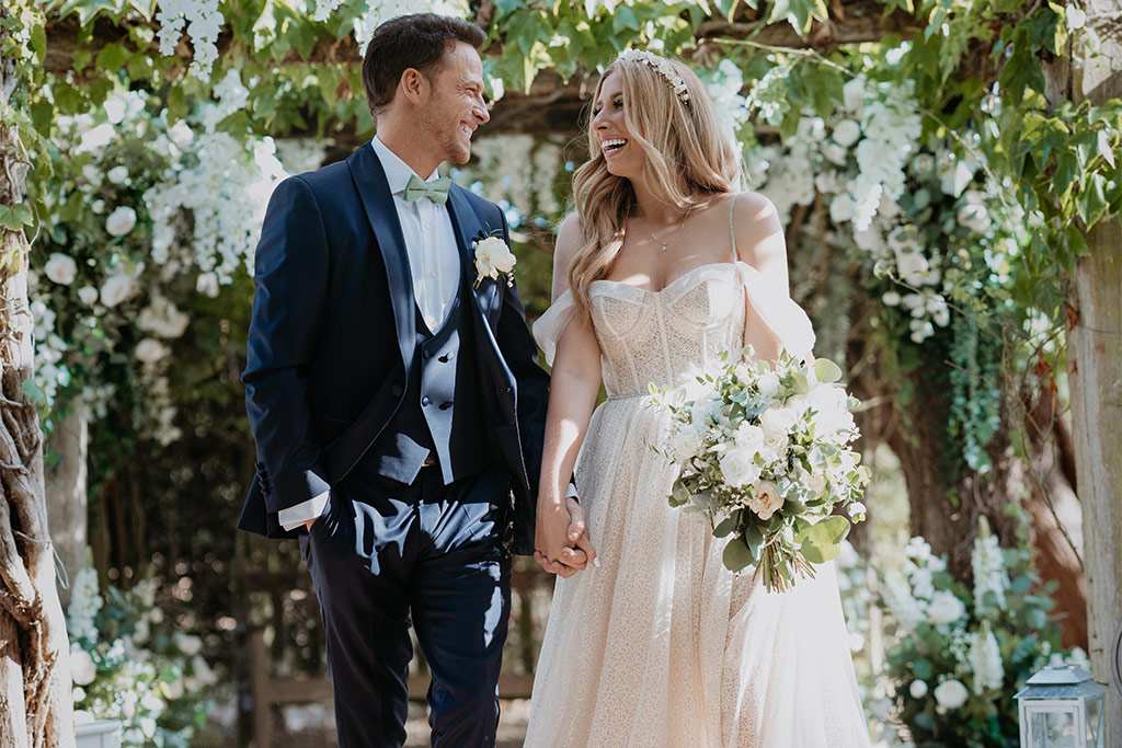 Stacey Solomon and Joe Swash on their wedding day.