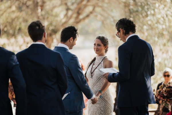 Bride groom officiant officiate