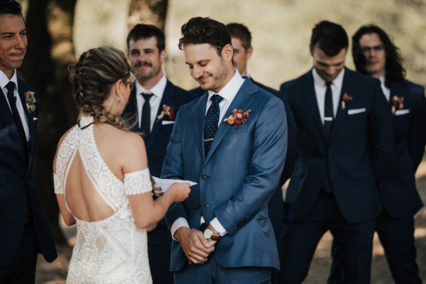 Bride groom officiant officiate