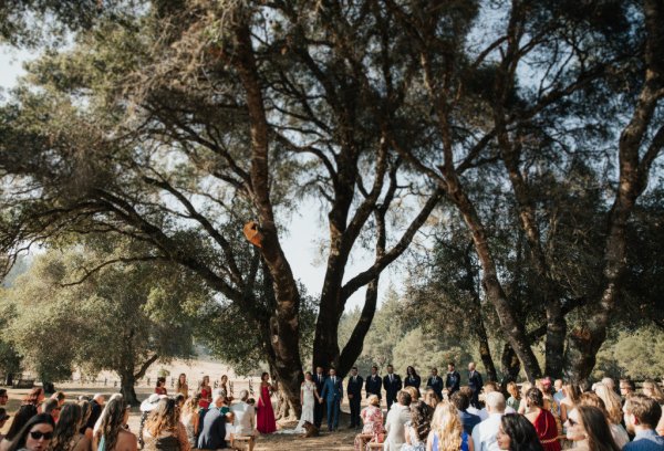 Bride groom wedding ceremony guests officiant officiate