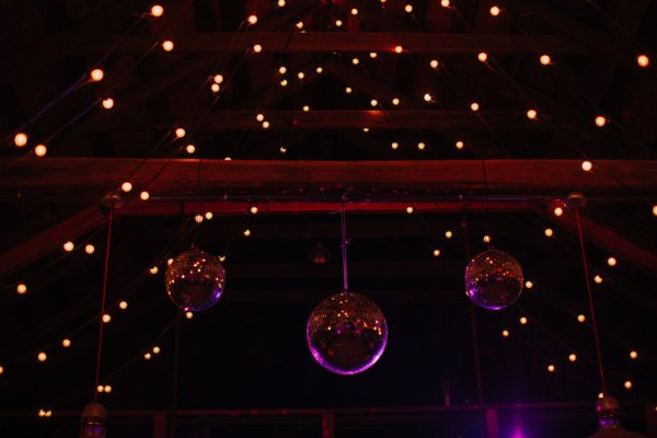 Disco ball lights dancefloor