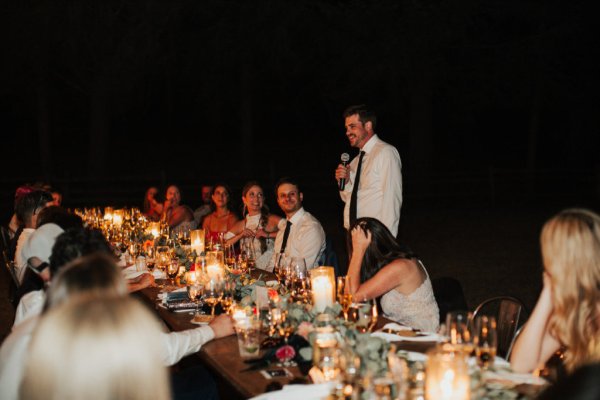 Cheers to the happy couple guests prosecco champagne