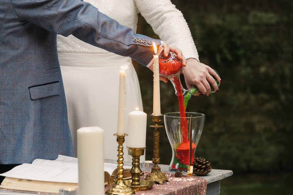 Sand ceremony wedding 