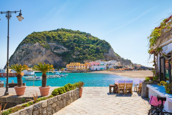 Ischia Island Italy Sorrento seafront blue