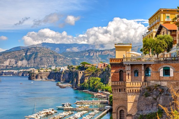 Sorrento Italy harbour waterfront sea buildings