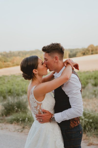 Bride and groom park road