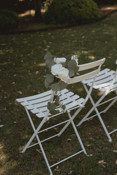 Empty chair flower ceremony