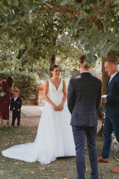 Bride and groom ceremony vows