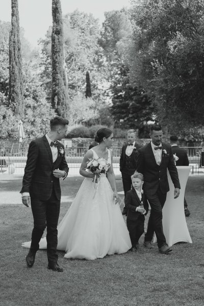 Bride groom black and white