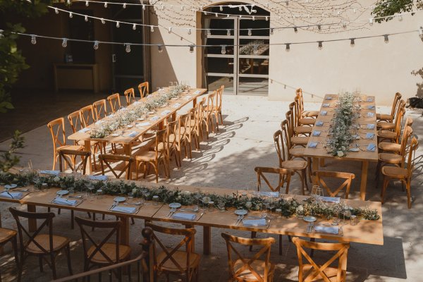 Ceremony dining room exterior lights