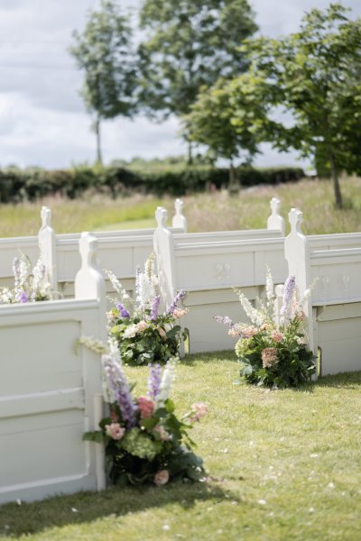 Wedding seated seated area for guests