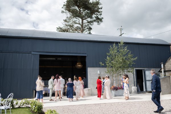 Guests enter dining hall