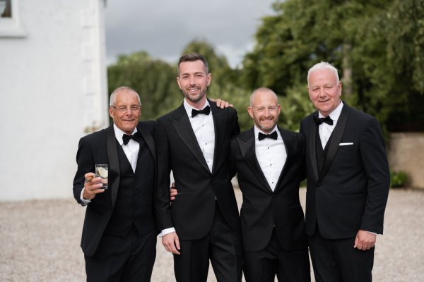 Groom groomsman suit tie