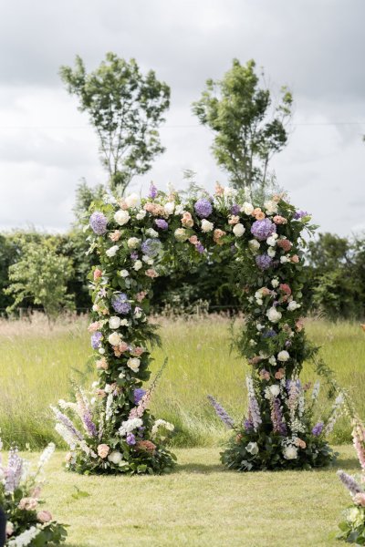 Empty ceremony seating arrangement roses flowers