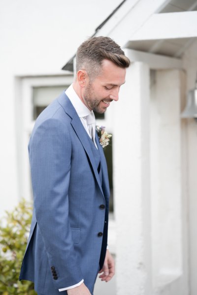 Smiling groom