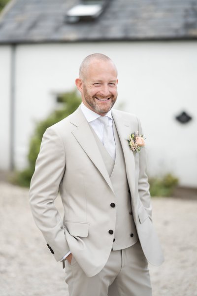 Smiling groom