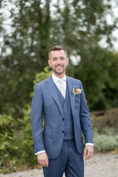 Smiling groom