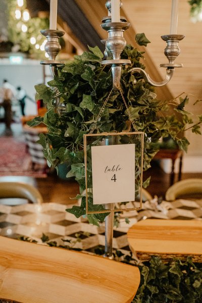 Menu on table