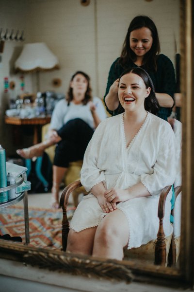 Bride in her bridalwear gown