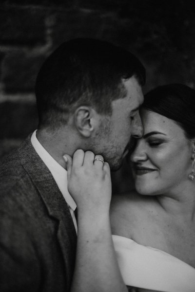 Black and white photography close shot of couple