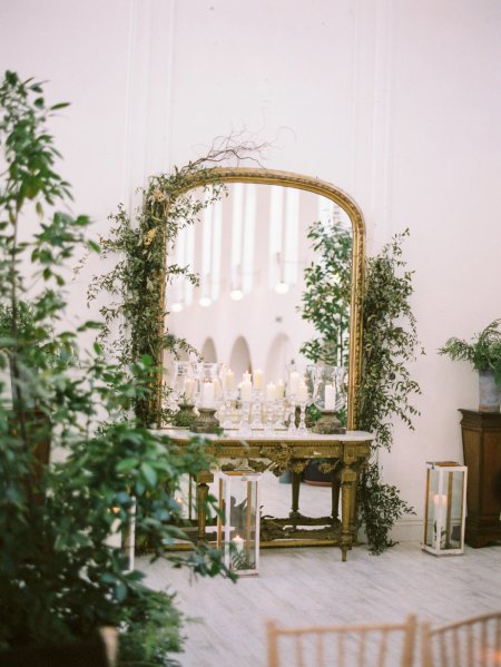 Mirror candles decor