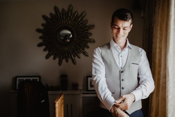 Groom gets ready