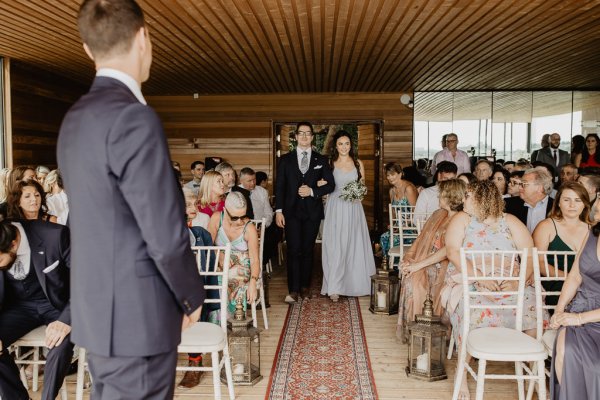 Bride and father enter ceremony