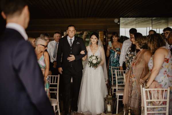 Bride and father enter ceremony