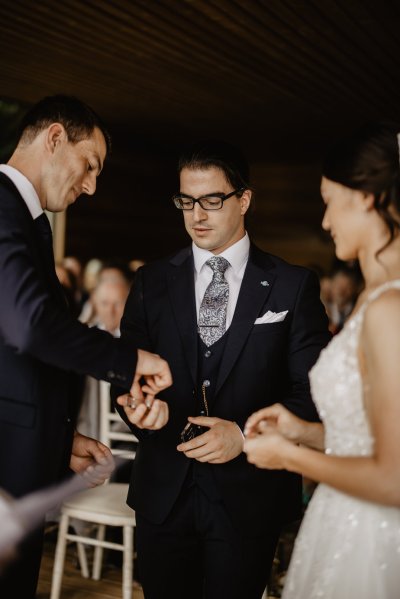 Bride groom officiant officiate