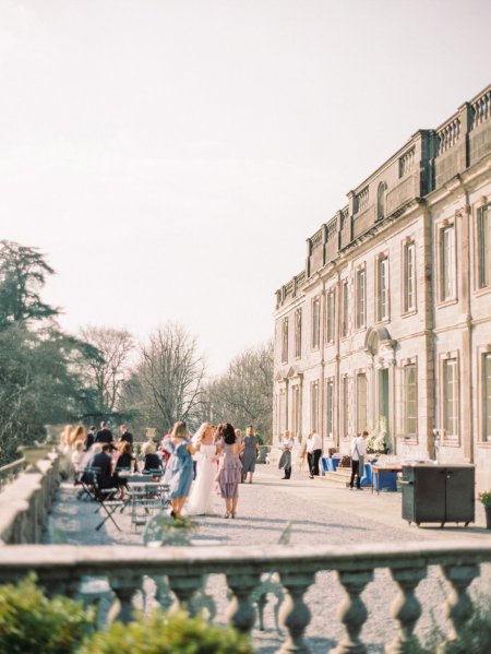 Atmosphere outside of wedding venue manor