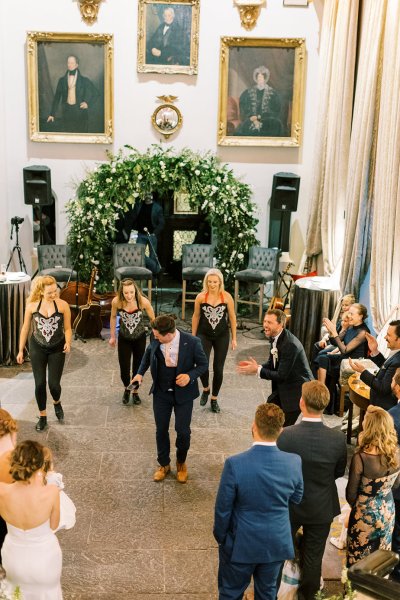 Irish dancers tap dancing