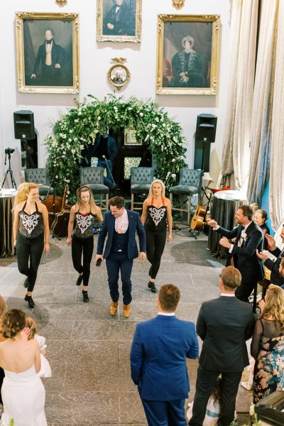 Irish dancers tap dancing