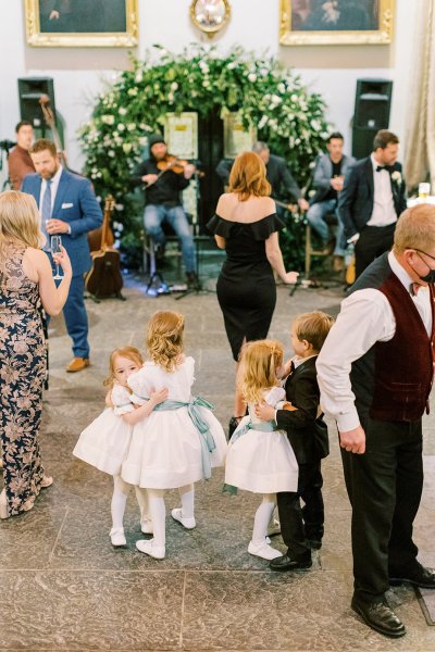 Irish dancers tap dancing and children