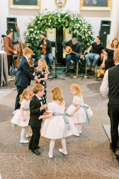 Irish dancers tap dancing and children