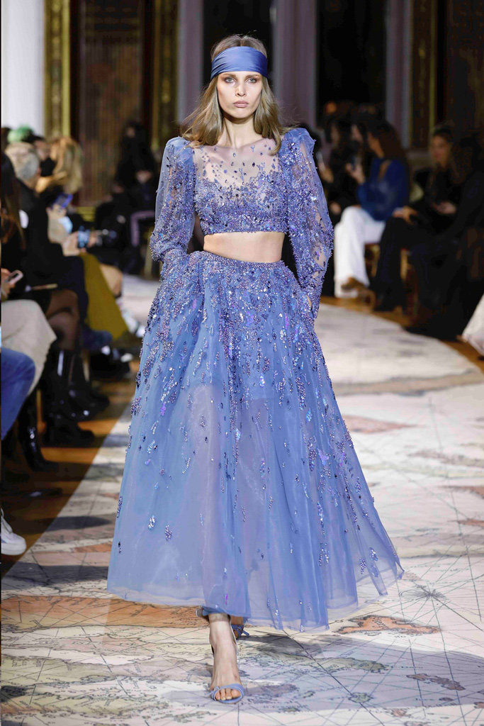 Blue wedding dress by Zuhair Murad