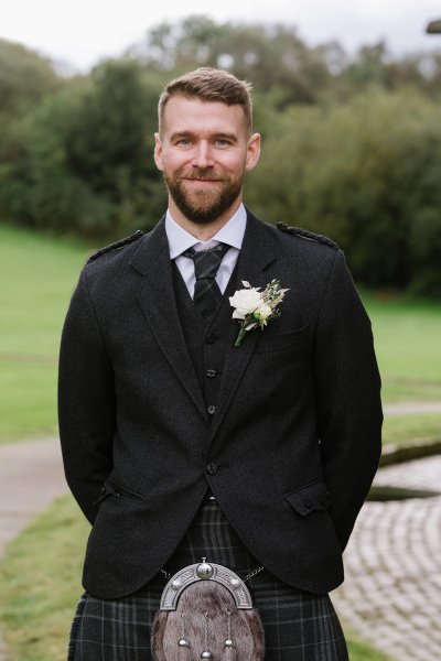 Groomsman kilt bagpipe tie shirt