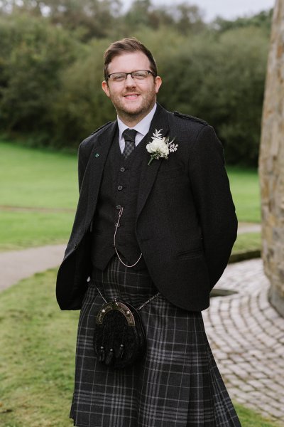 Groomsman kilt bagpipe tie shirt