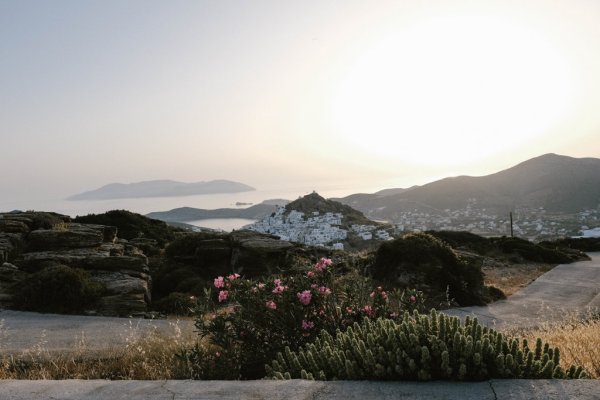 Exterior mountain cliff view and sea