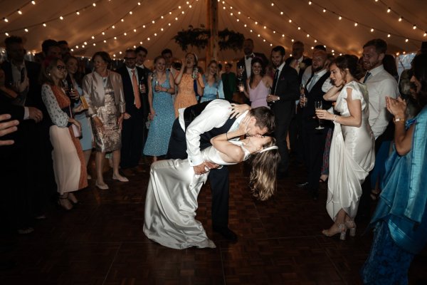 Bride and groom dance