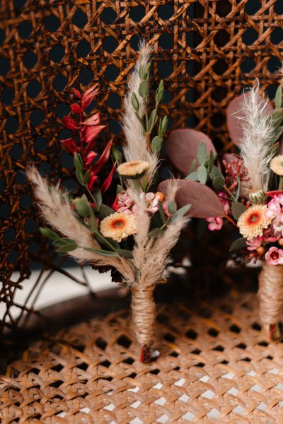 Flower display detail buttonhole