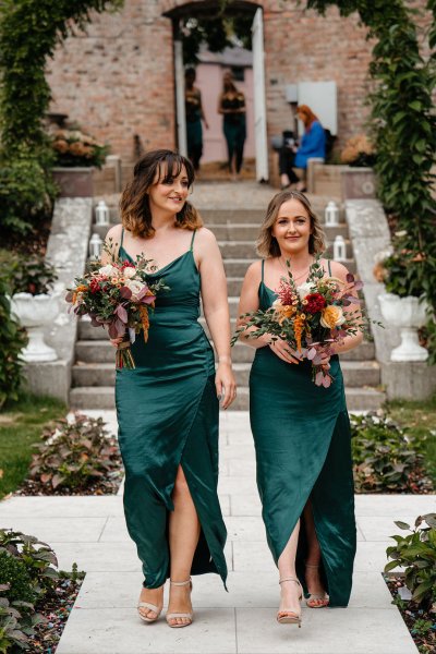 Green dress bridesmaids