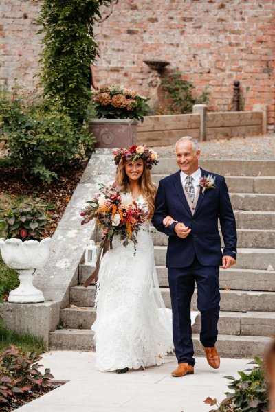 Bride and father