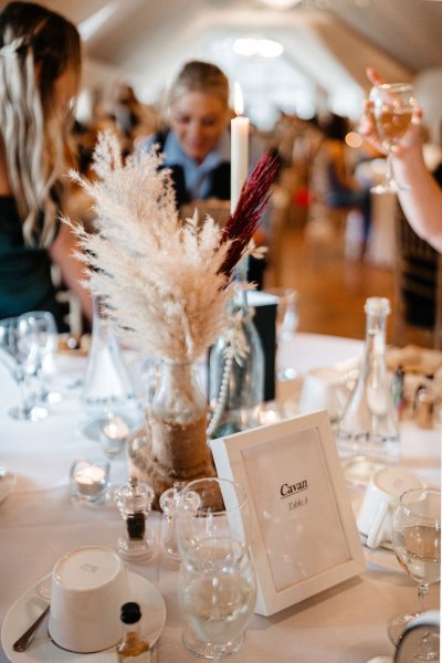 Feather seating area detail table