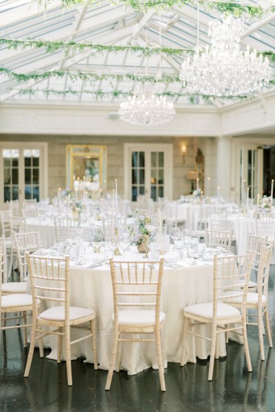 Empty white dining room