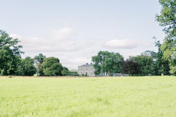 Exterior wide shot of wedding venue from afar